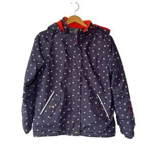 Boden Navy Star Print Kids Jacket